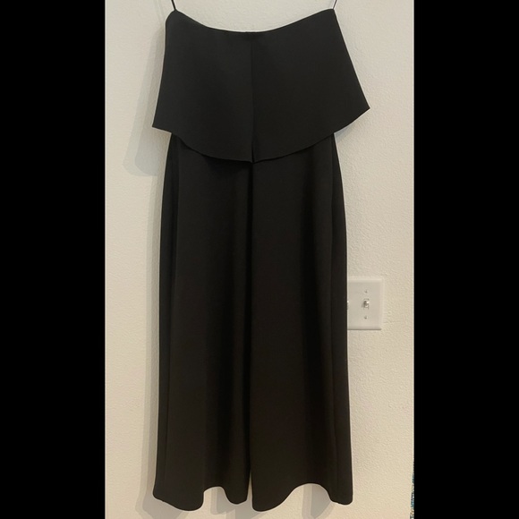 Dorothy Perkins super cute black strapless wide leg jumpsuit 6 - Picture 4 of 8